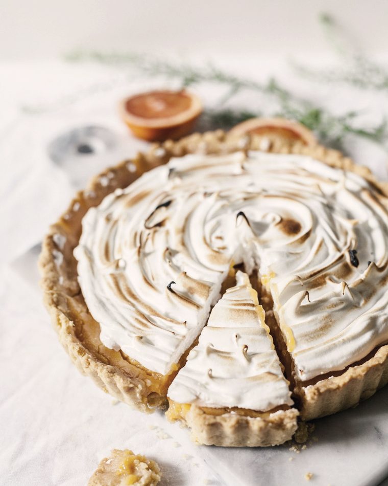 A lemon meringue tart